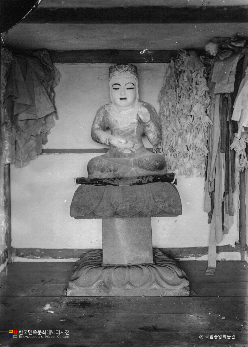 금천 문수암 석불좌상