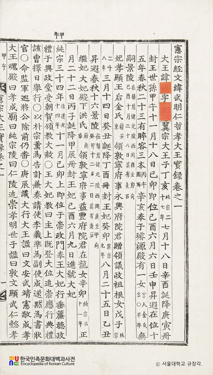 조선왕조실록 / 헌종실록 본문