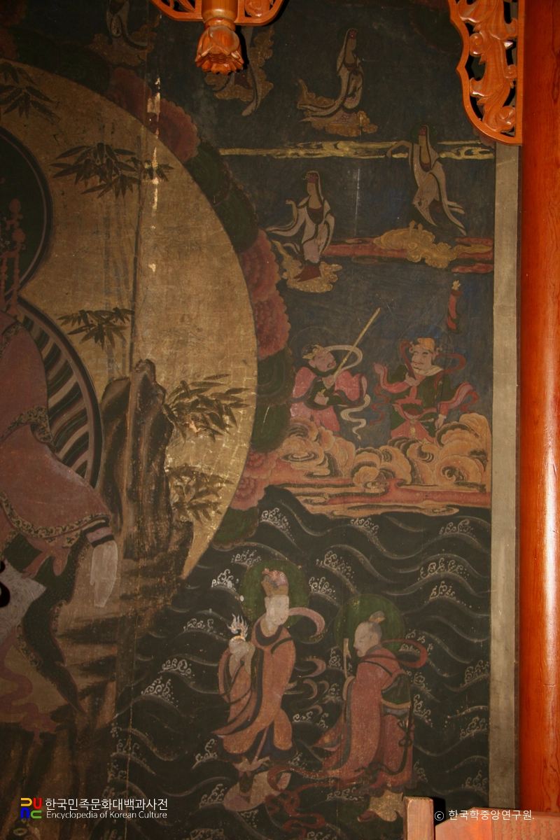 가평 현등사 수월관음도 / 우측 부분