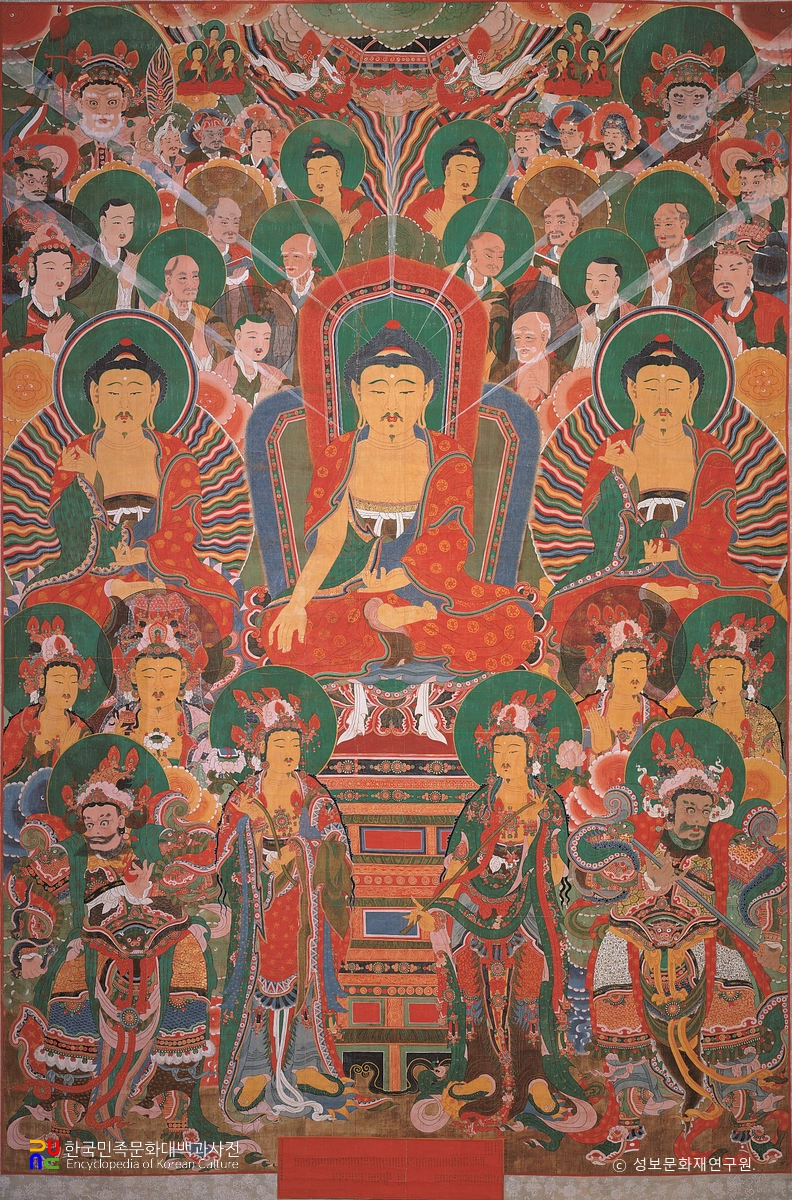 상주 용흥사 삼불회괘불탱