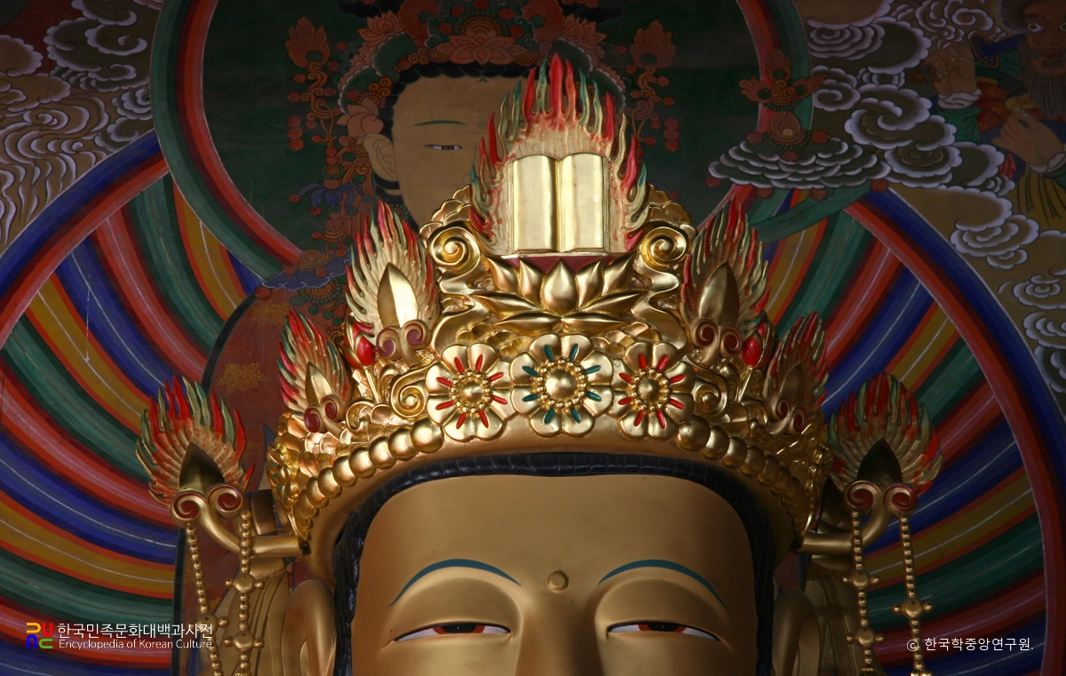 칠곡 송림사 목조석가여래삼존좌상 중 문수보살