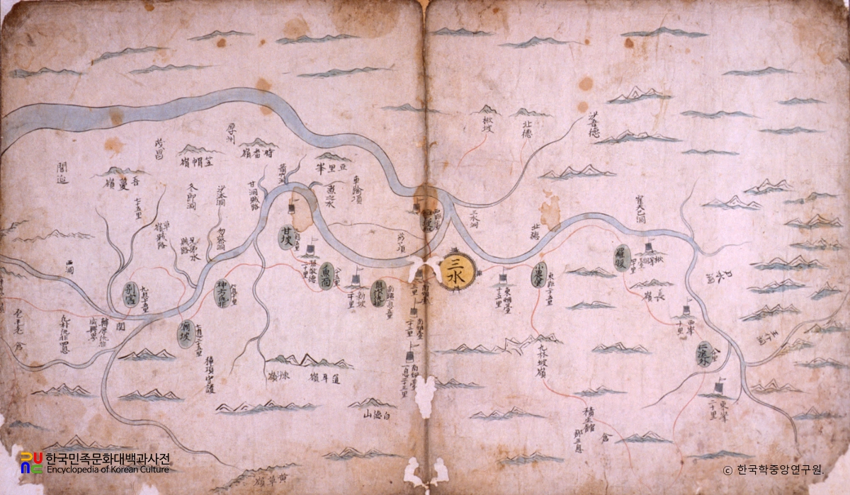 유성룡 종가 유물 중 유성룡 유물 - 동국지도 서애선생 수택본