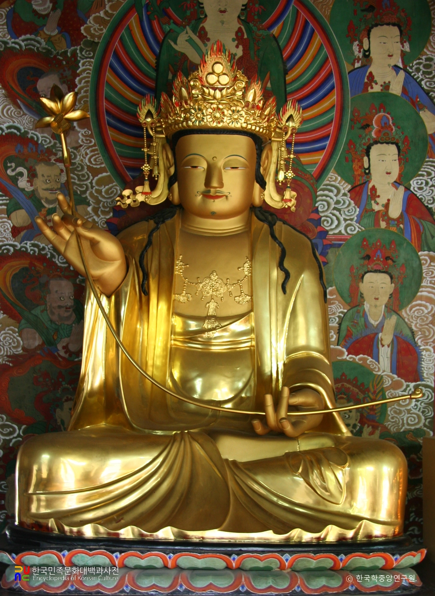 칠곡 송림사 목조석가여래삼존좌상 중 보현보살