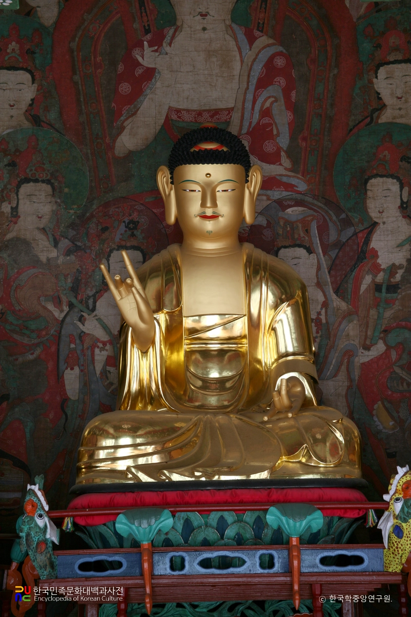 곡성 도림사 보광전 목조아미타삼존불상 / 아미타