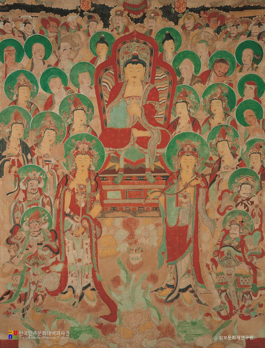 경주 기림사 비로자나삼불회도