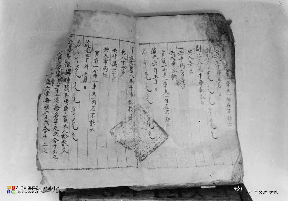 만주문자로 된 경원읍지