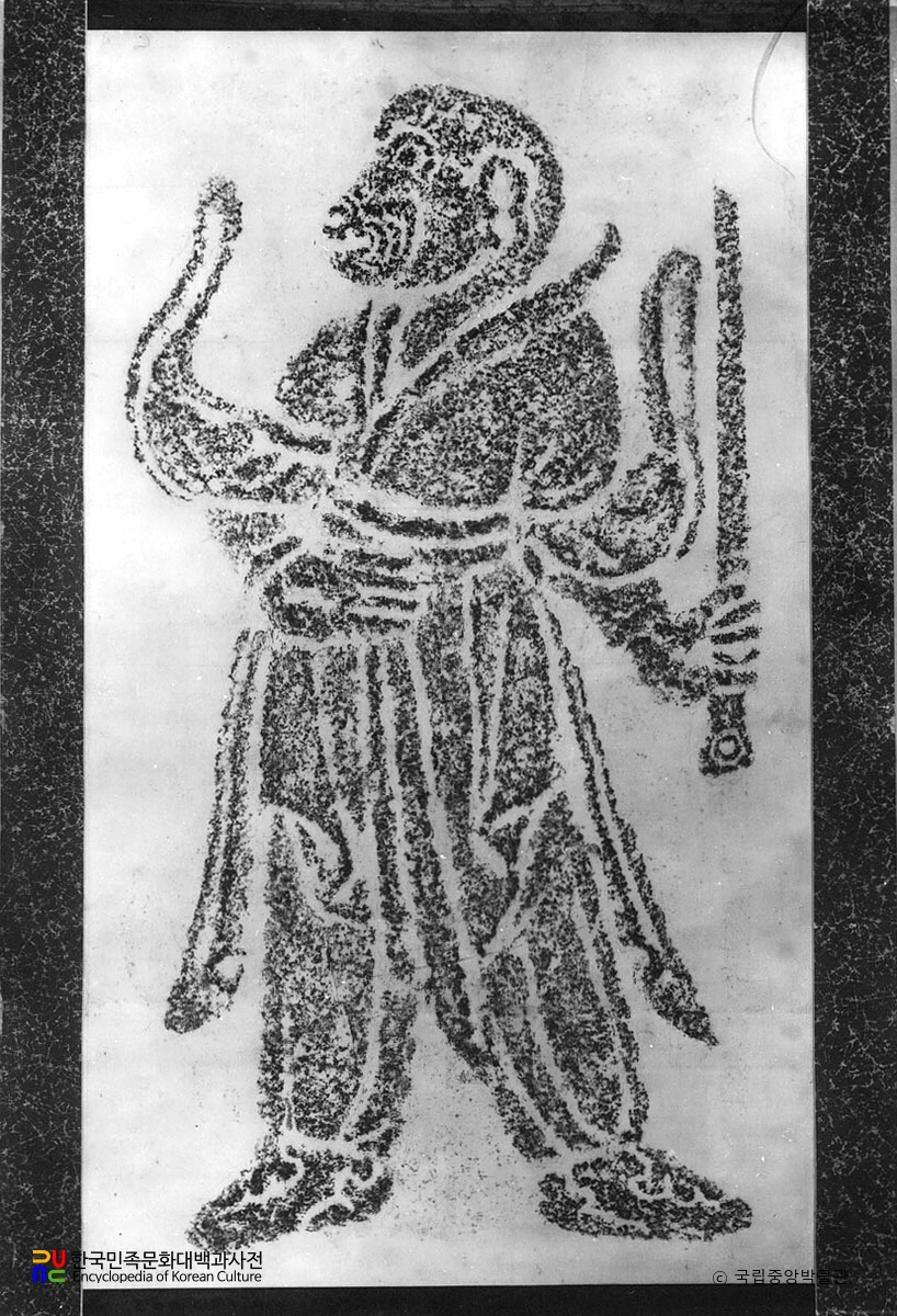 경북 경주 김유신묘 십이지 호석 신상 탁본(탑본)