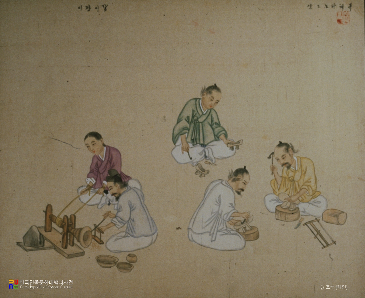 기산풍속도첩 / 목혜파기와 갈이장이