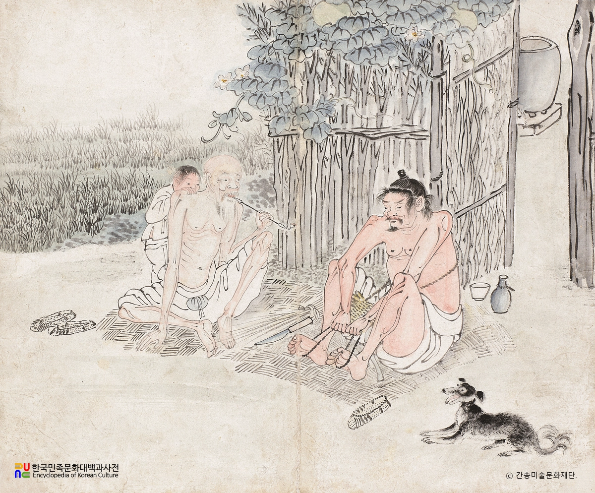 긍재풍속화첩 중 성하직구(김득신 작)