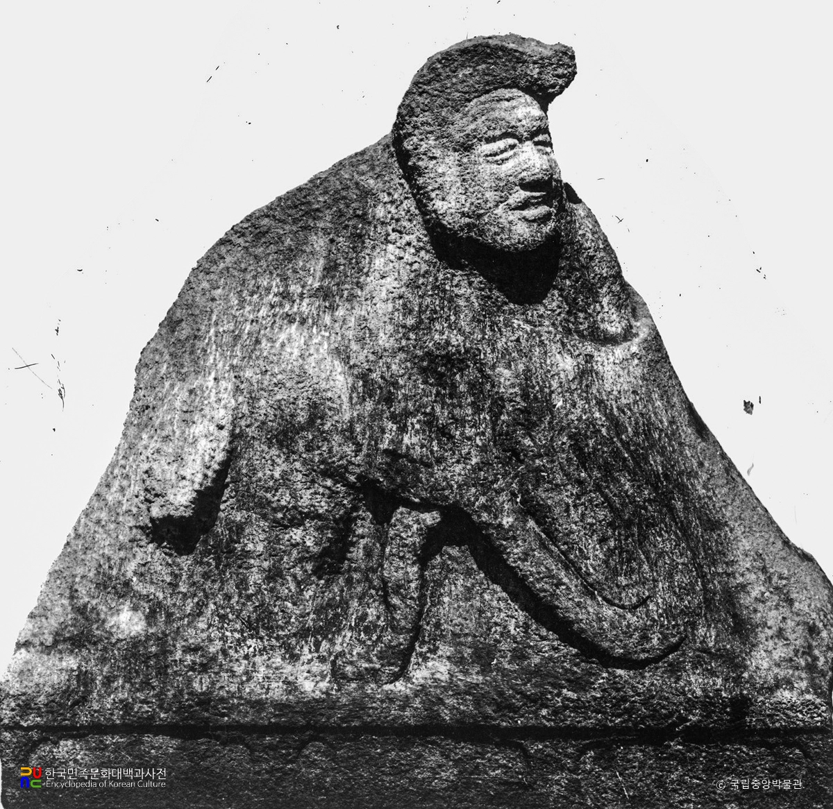 경주 석굴암 석굴 중 감실의 유마거사상