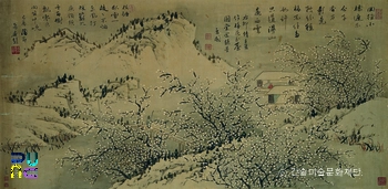 매화서옥도(전기 작)