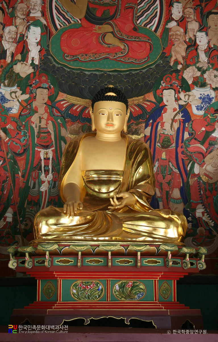 금산 보석사 목조석가여래삼존좌상 / 석가모니불좌상