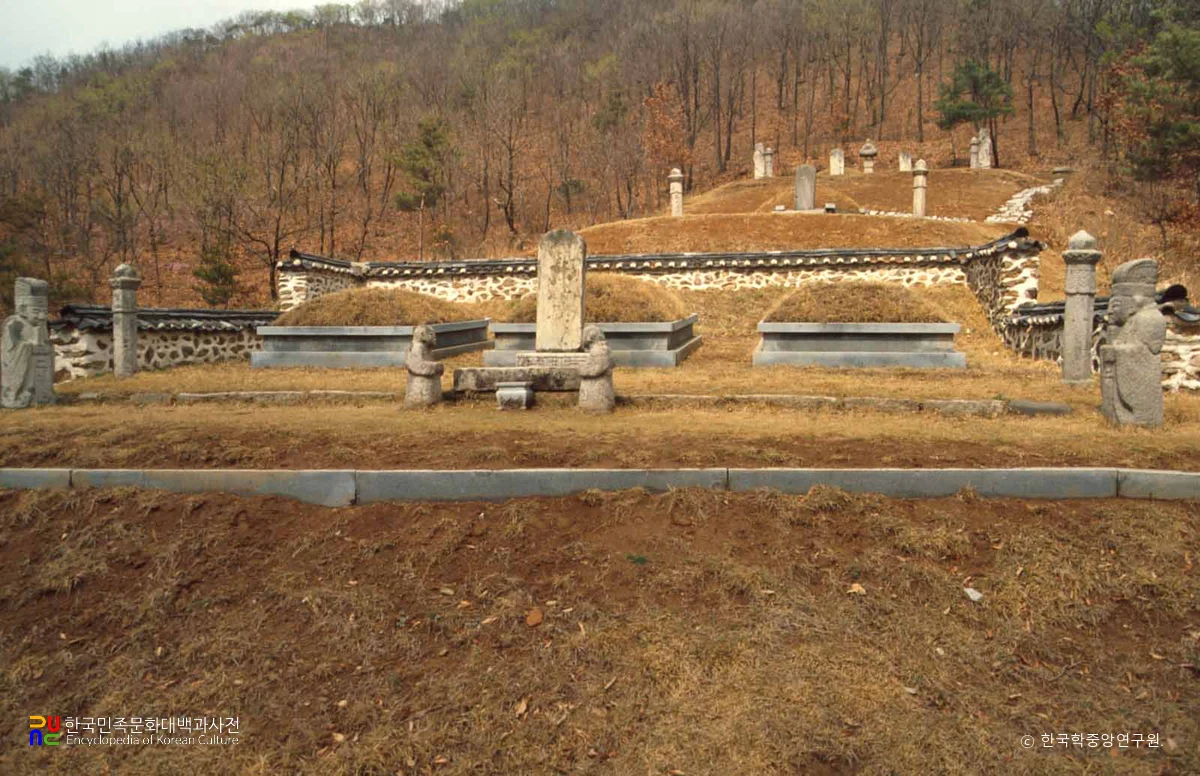 양주 권율장군 묘 중 묘역 정측면