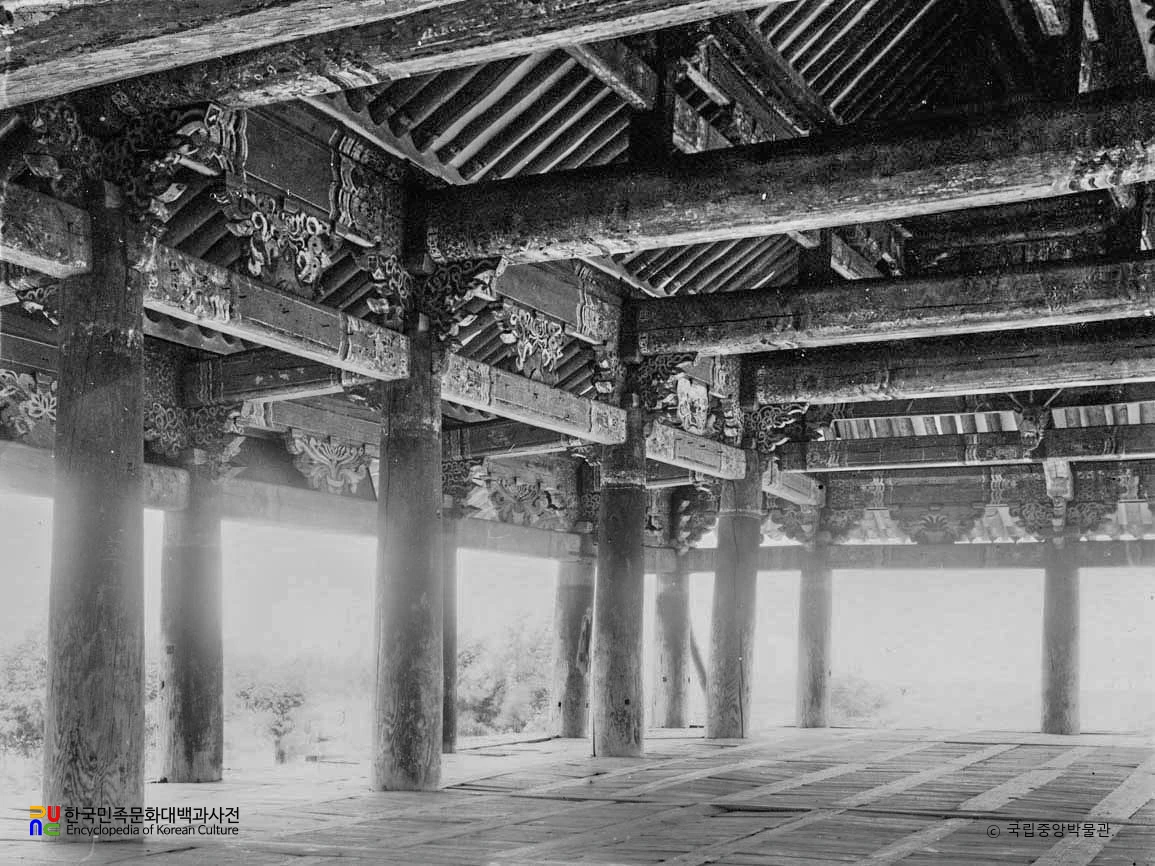 안주 백상루 내부