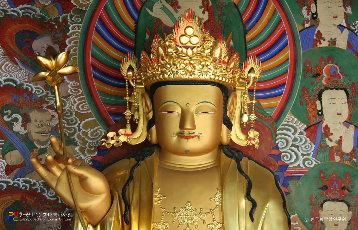 칠곡 송림사 목조석가여래삼존좌상 중 보현보살