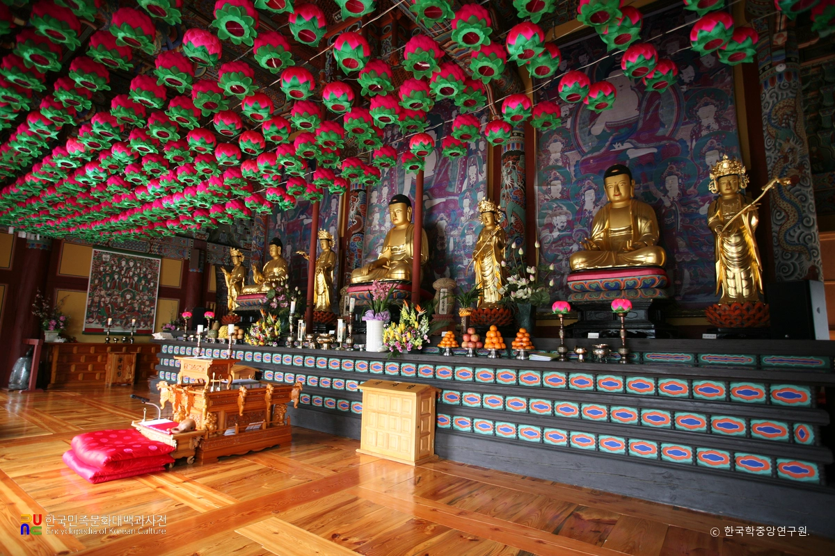 하동 쌍계사 목조석가여래삼불좌상 및 사보살입상