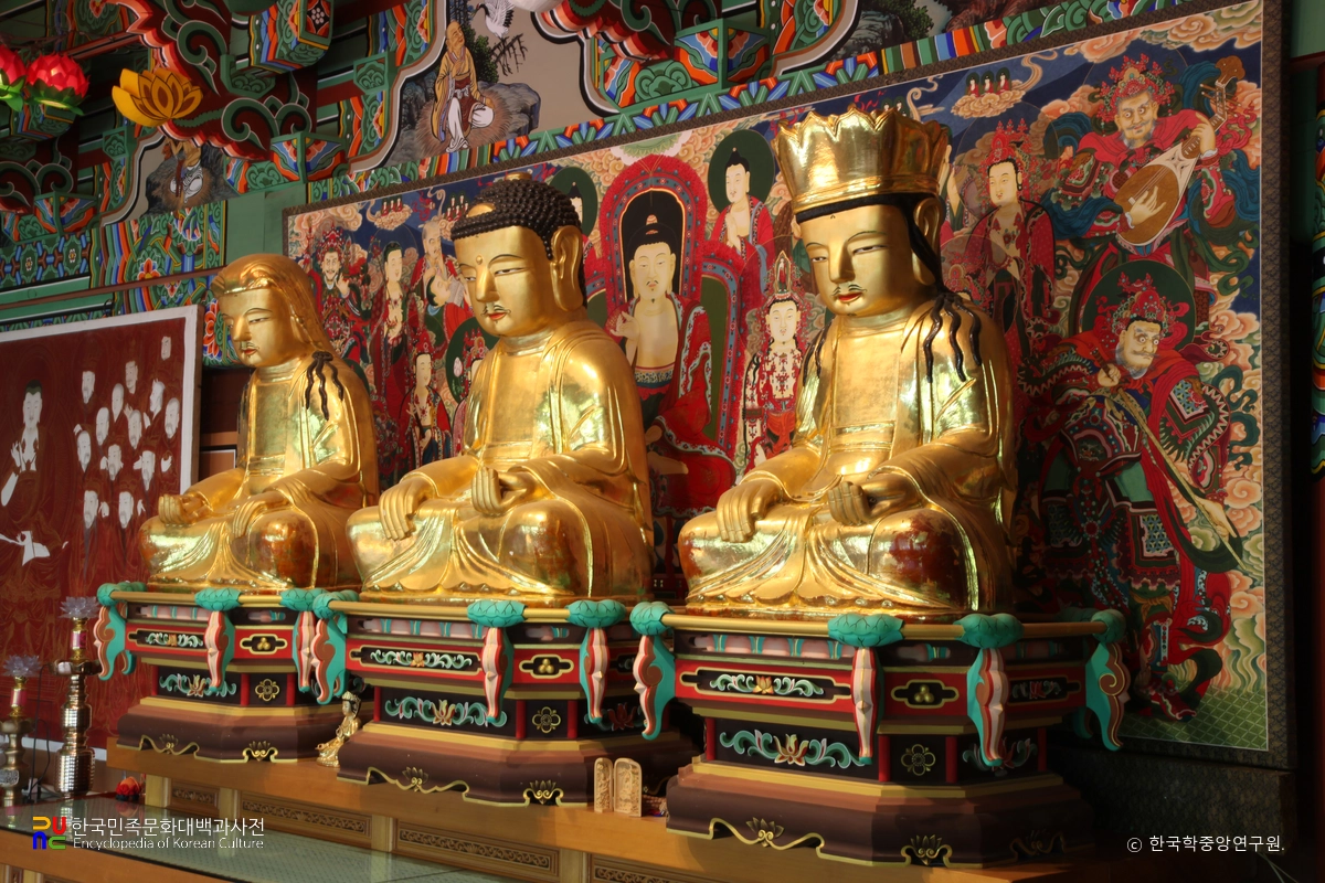 의령 수도사 석조아미타여래삼존상