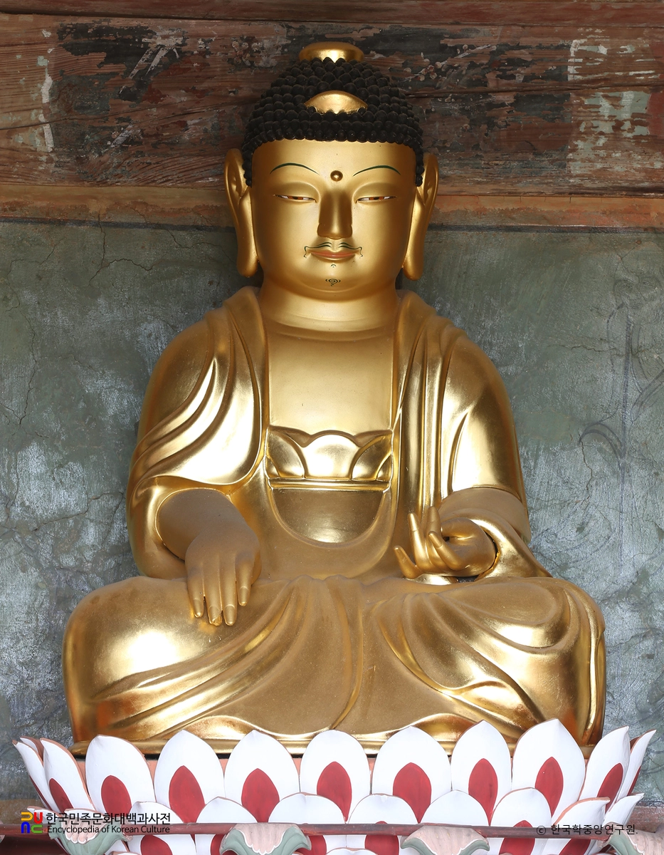 해남 미황사 목조석가여래삼존상