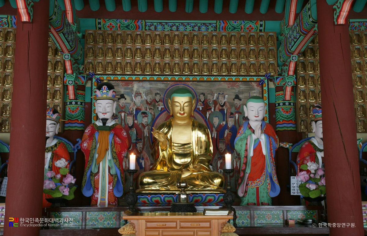 완주 송광사 명부전 목조 지장보살삼존상 및 소조 권속상 일괄