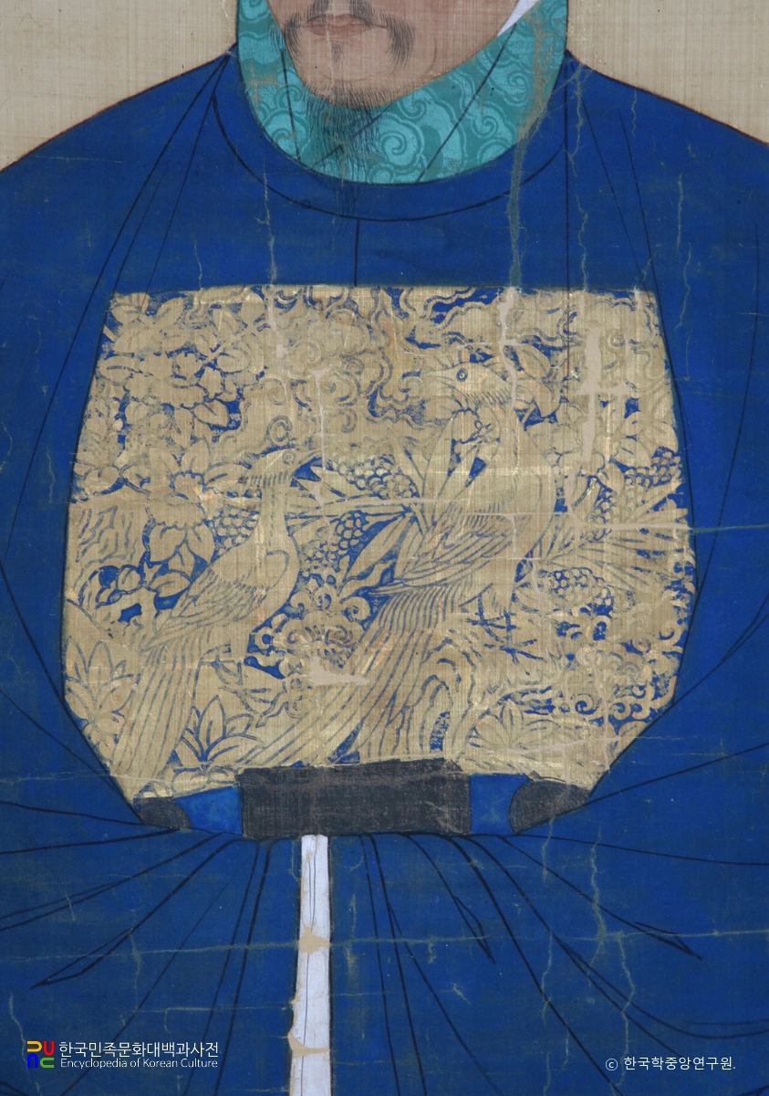 장말손 초상 부분