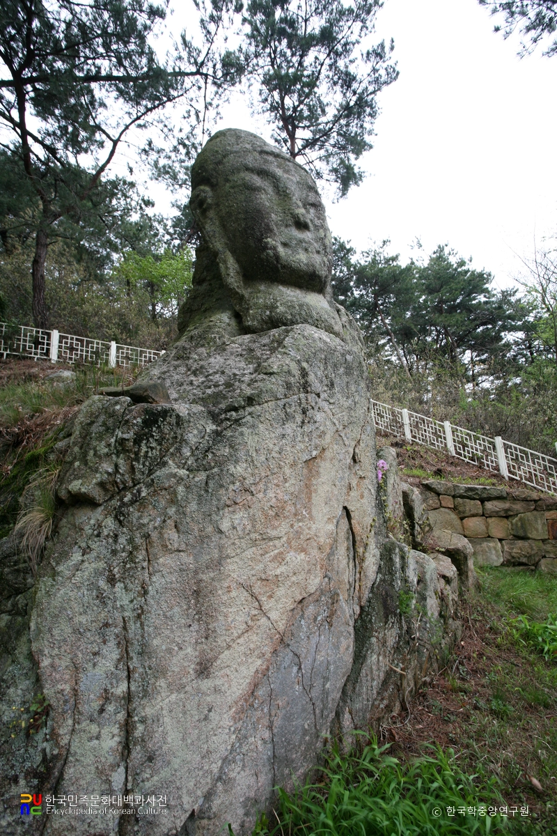 영광 설매리 석조 불두상