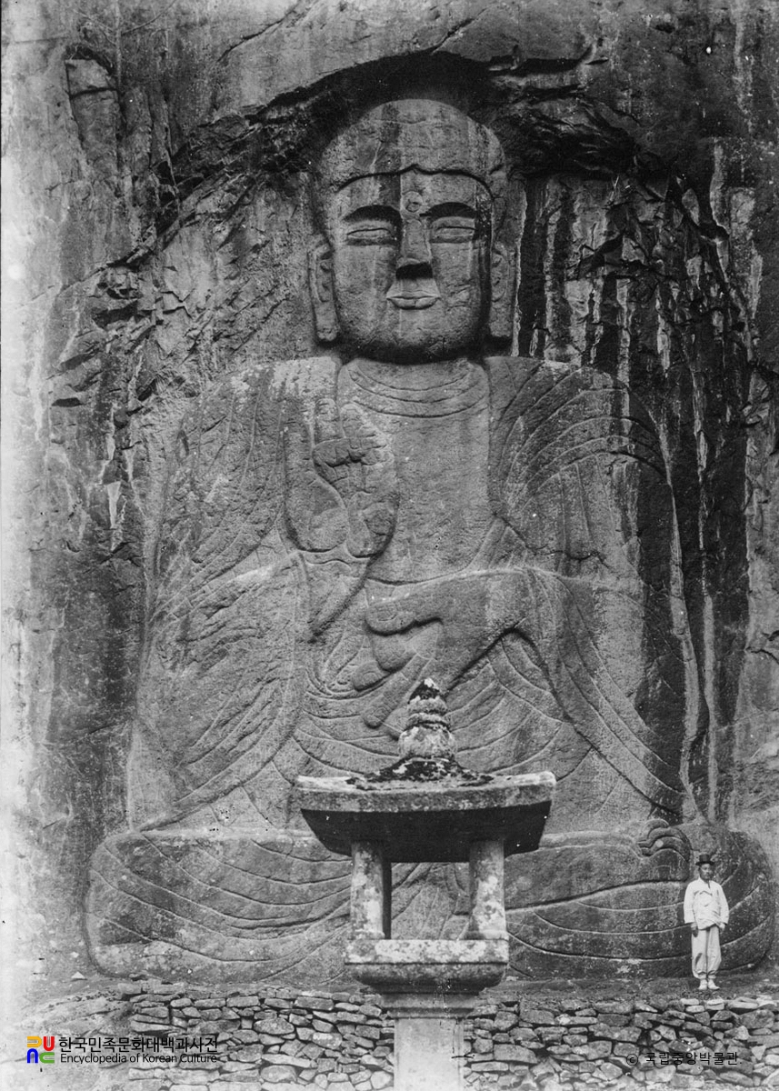 회양 묘길상암 마애여래좌상