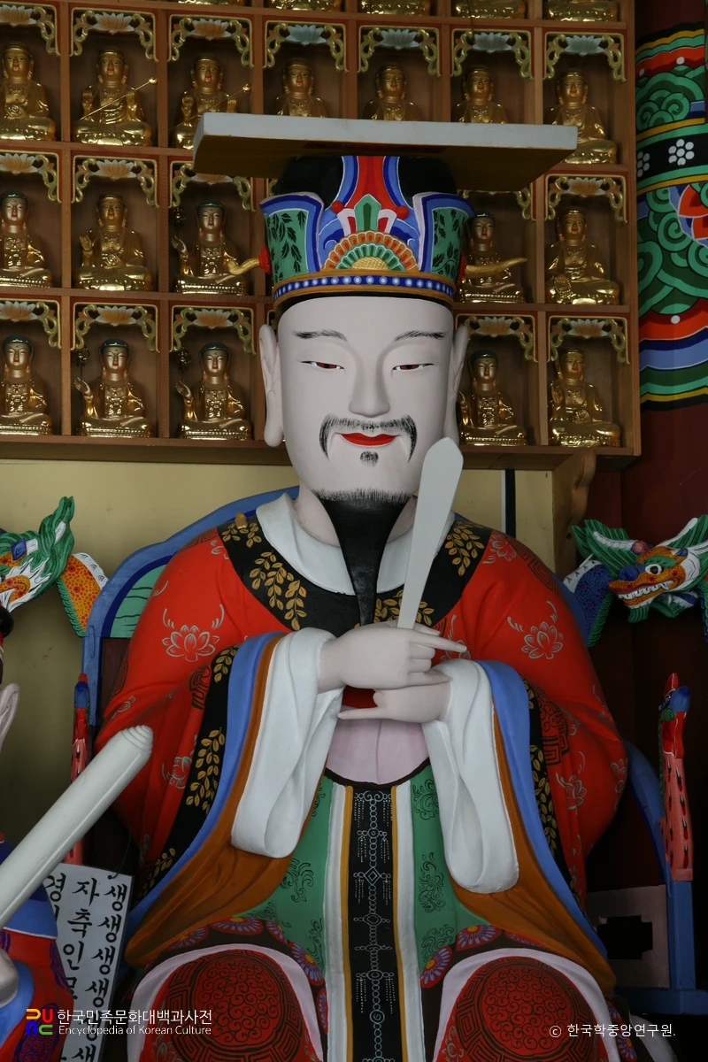 완주 송광사 명부전 소조지장보살삼존상 및 권속상 일괄