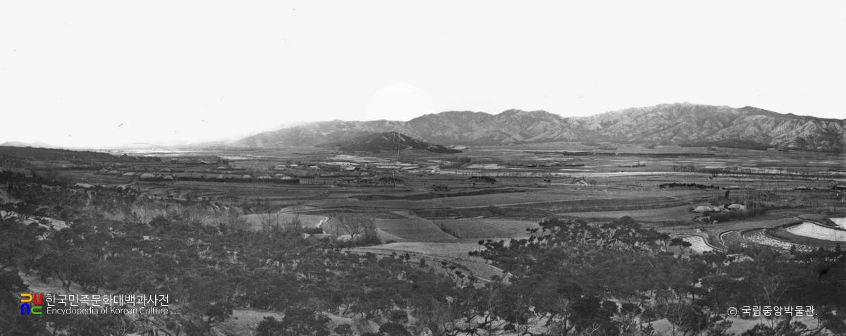 동쪽에서 바라본 남산 구릉 자락(파노라마)