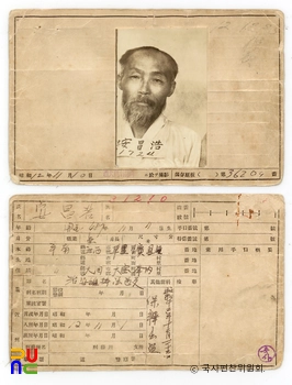 일제 주요감시대상 인물카드 안창호 전후면