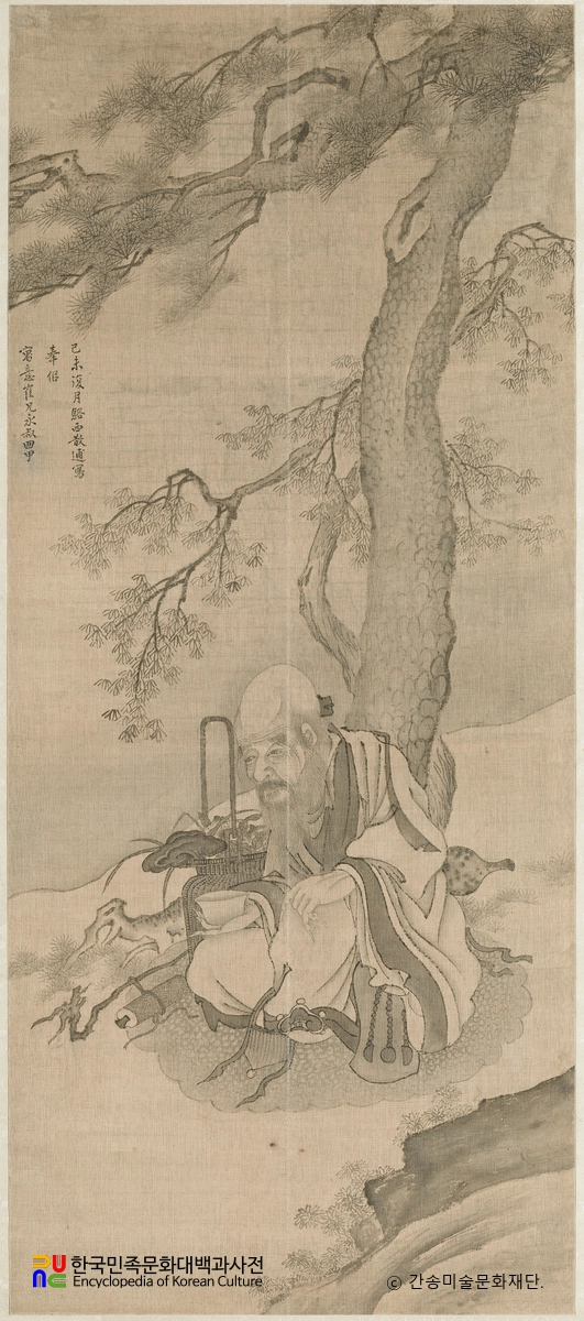 송하인물도(윤덕희 작)