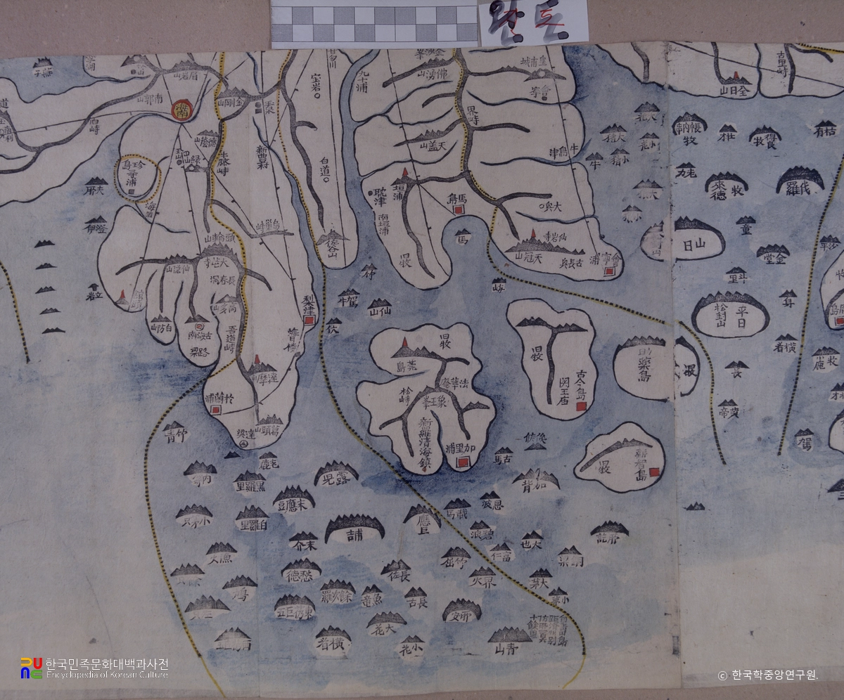 대동여지도 중 전라남도 완도 부분