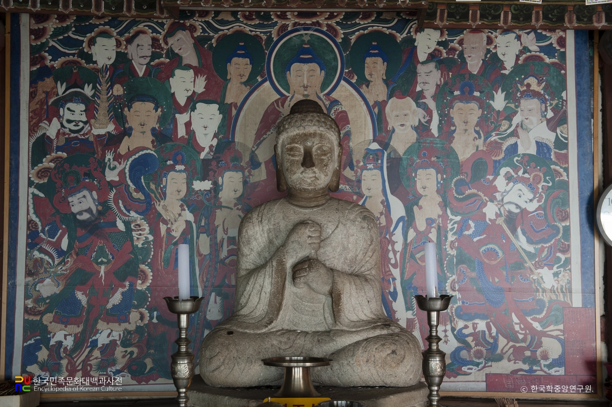 안성 운수암 석조 비로자나불 좌상