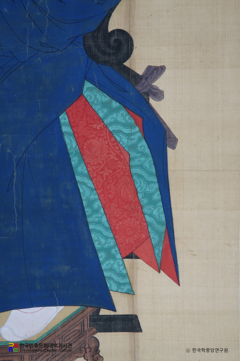 장말손 초상 부분