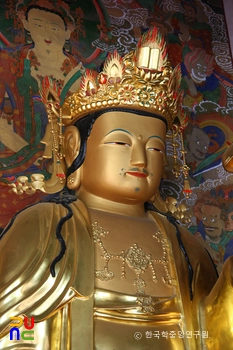 칠곡 송림사 목조석가여래삼존좌상 중 문수보살