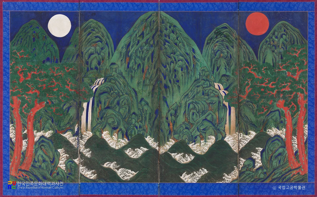 일월오봉도 창호