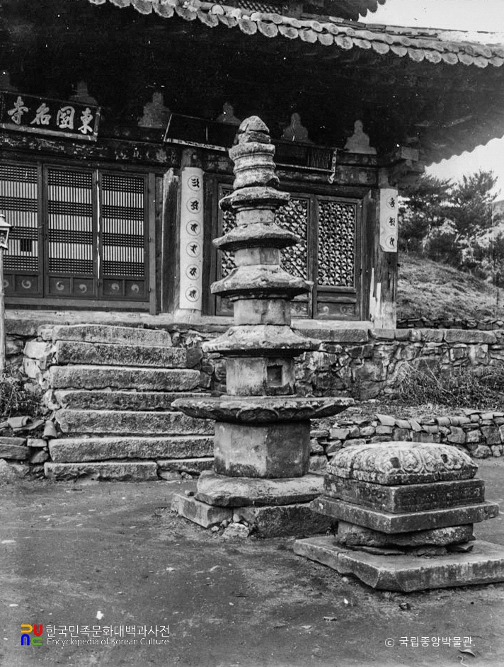 평양 광법사 팔각오층탑 정측면