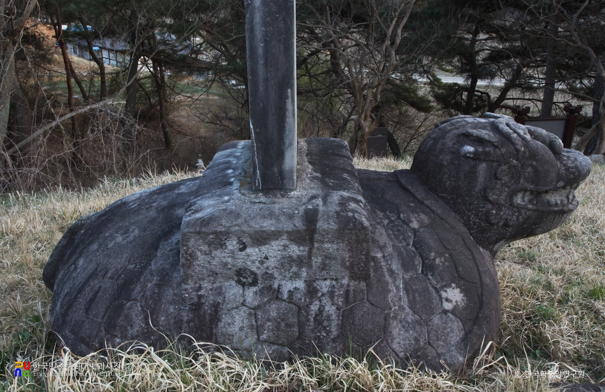 함양 평촌리 신고당 신도비의 귀부 좌측면