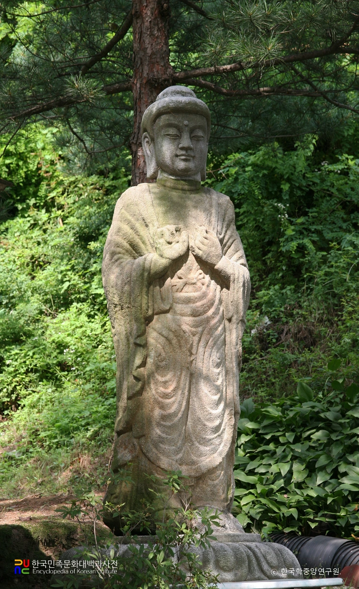 청주 목우사지 석조 여래 입상