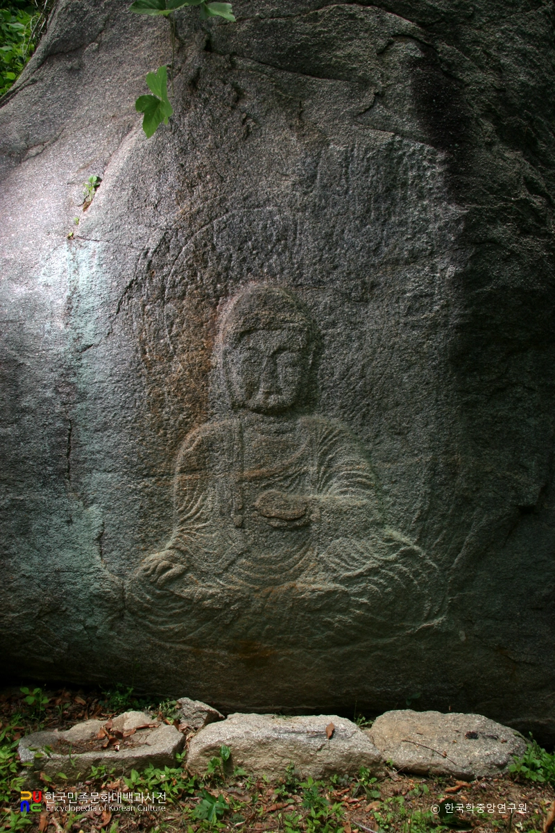 문경 봉정리 약사여래 좌상 및 관세음보살 입상