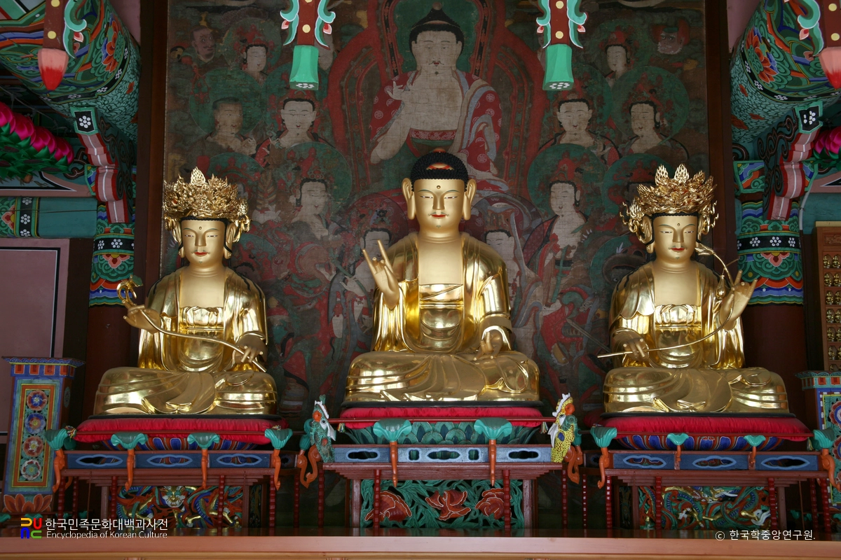 곡성 도림사 보광전 목조 아미타삼존불상