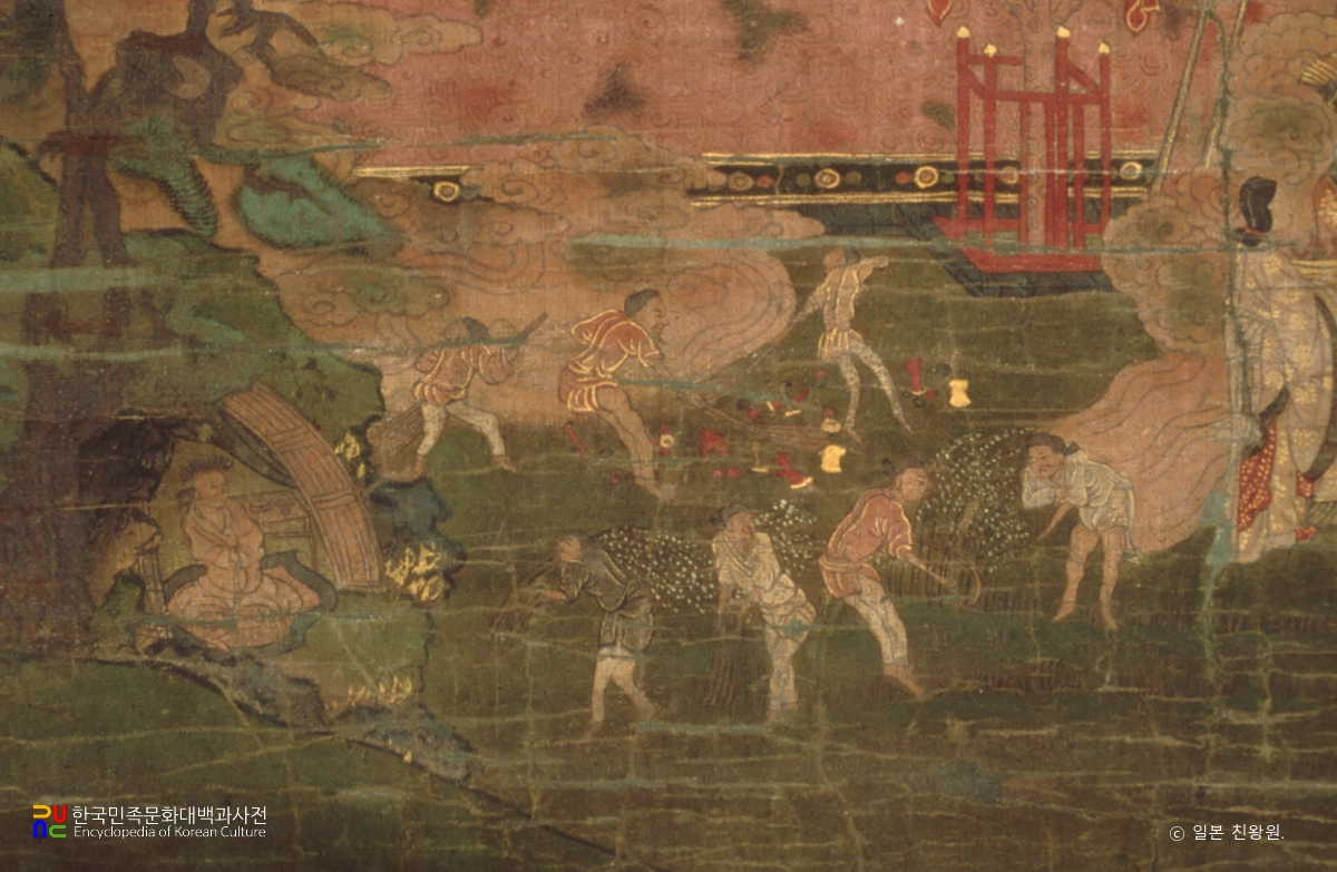 미륵하생경변상도 / 부분