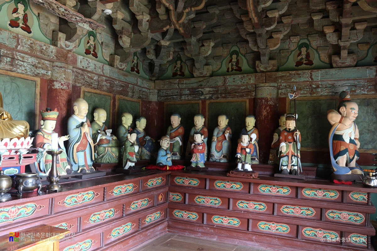 해남 미황사 십육나한상 일괄