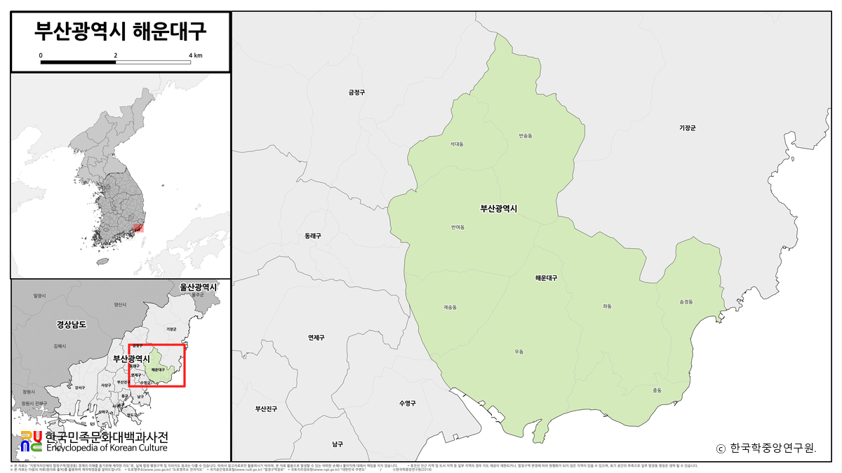 부산광역시 해운대구 법정구역도