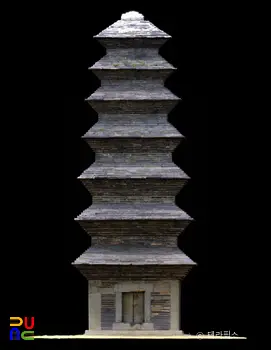 제천 장락동 칠층모전석탑 정면