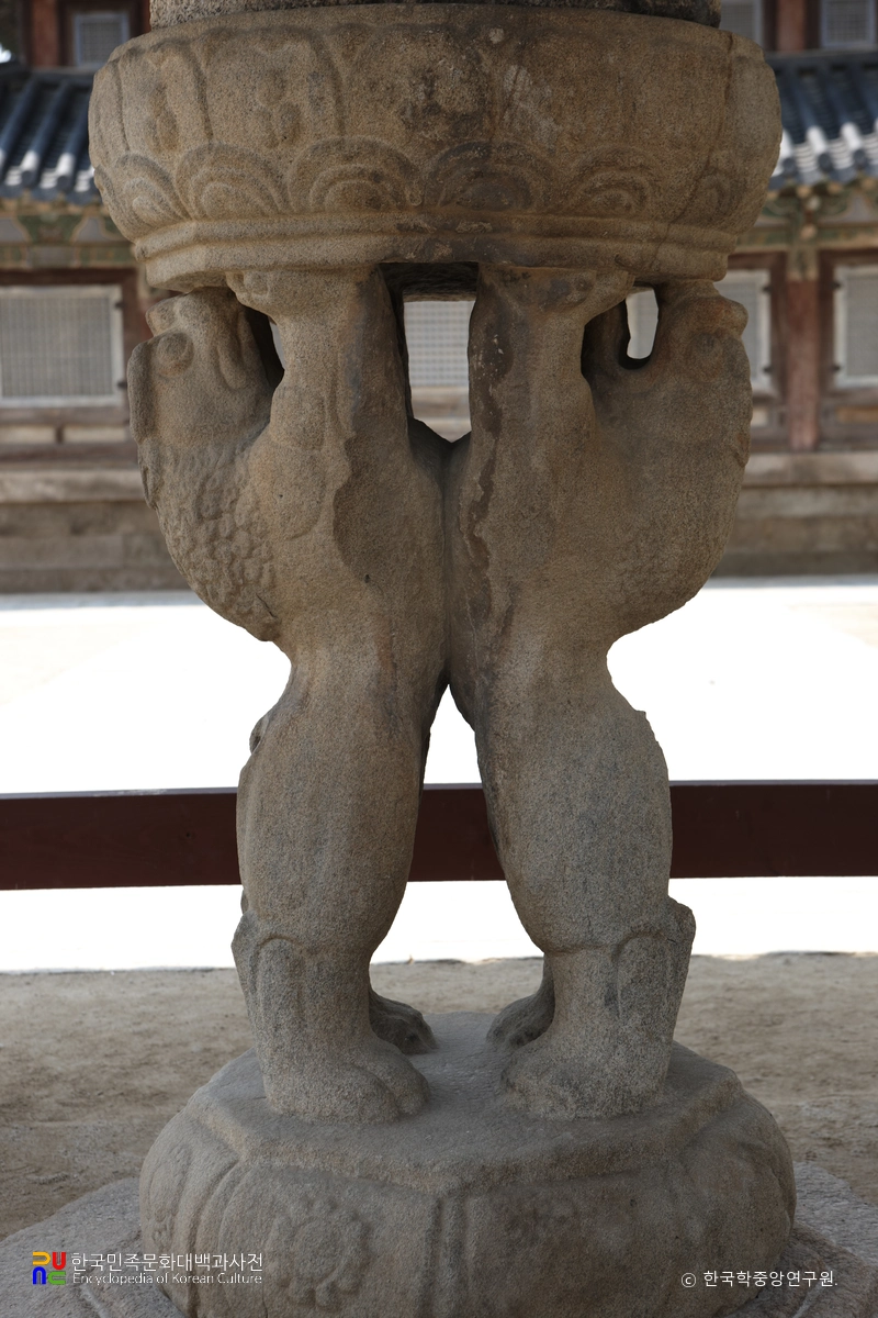 보은 법주사 쌍사자 석등 간주석