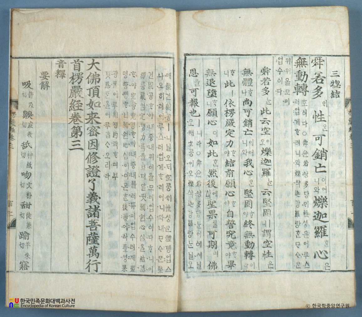 대불정여래밀인수증료의제보살만행수능엄경(언해) 권3