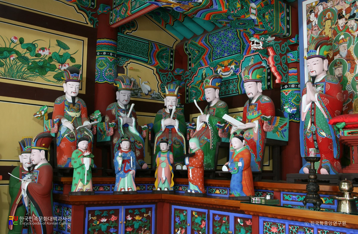 진도 쌍계사 시왕전 목조지장보살상