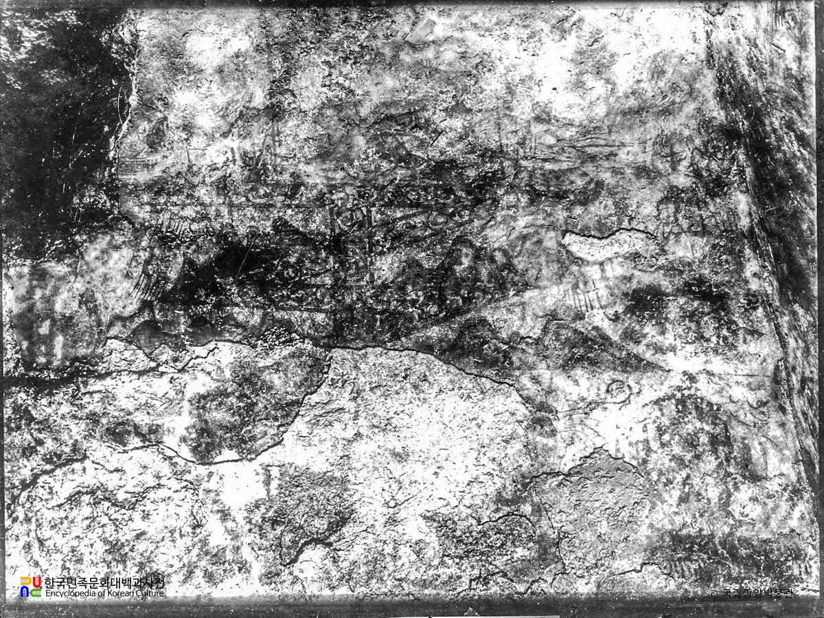 평안남도 용강 감신총 전실 서벽 상부 벽화