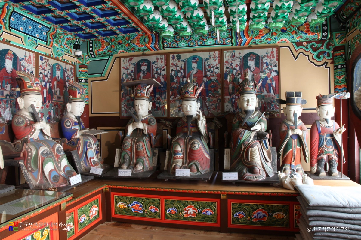 진주 청곡사 목조지장보살삼존상 및 시왕상 일괄 중 시왕상