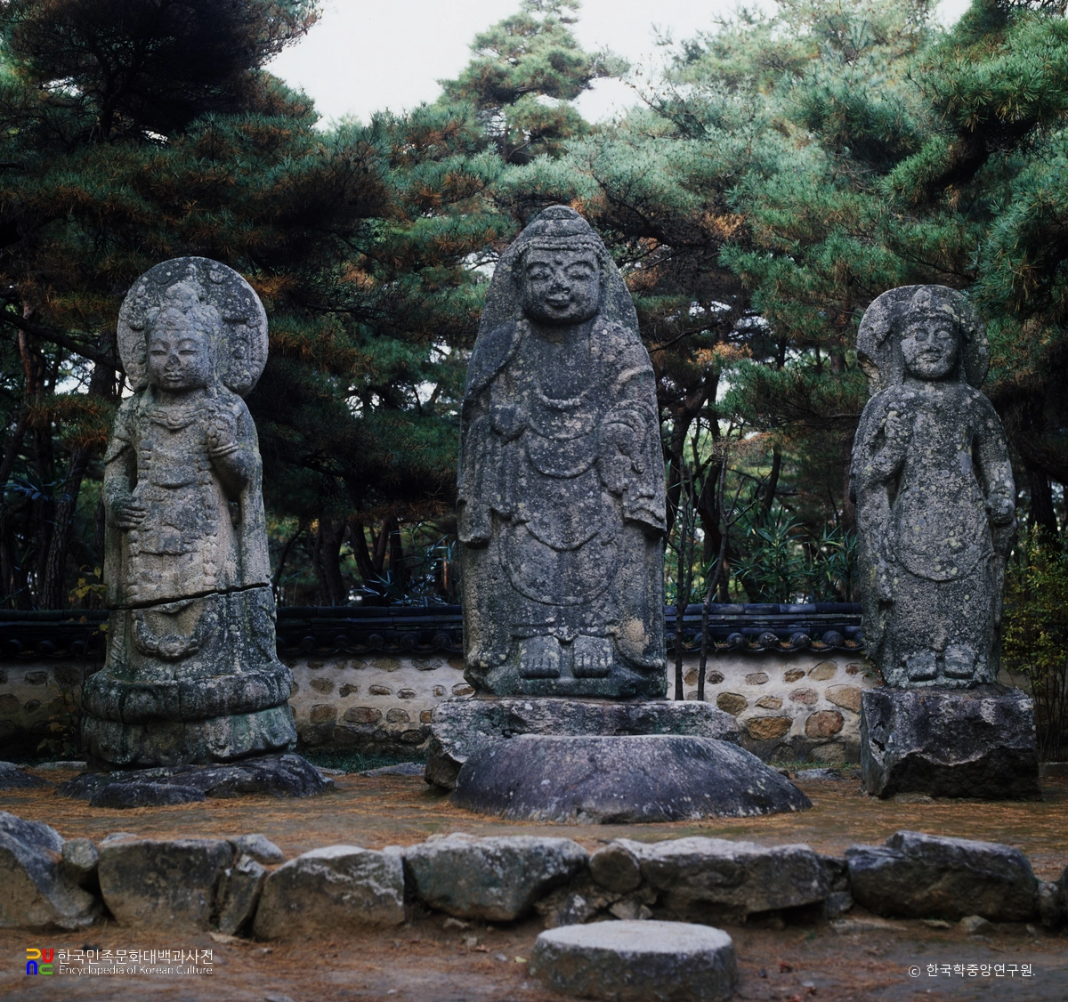경주 배동 석조여래삼존입상